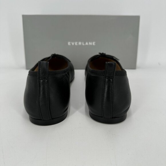 Everlane The Italian Leather Day Ballet Flats size 9.5 Women's Black posd - Picture 2 of 7